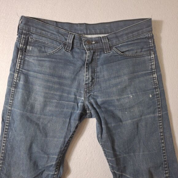 Levis 510 Jeans Mens 32x32 Blue Slim Straight Mid Rise Dark Wash Stretch Denim - Picture 2 of 13